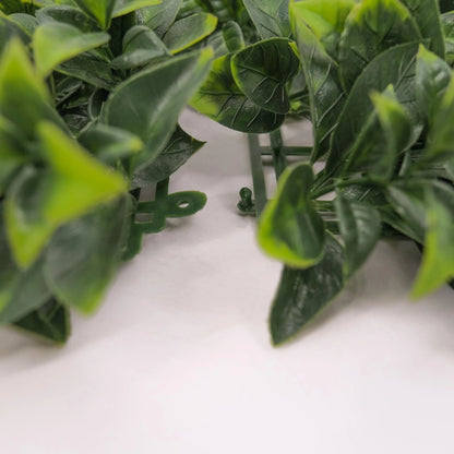 UN-REAL 50x50cm Pittosporum Artificial Hedge Tile, UV Treated, Weather-Resistant, Easy Install