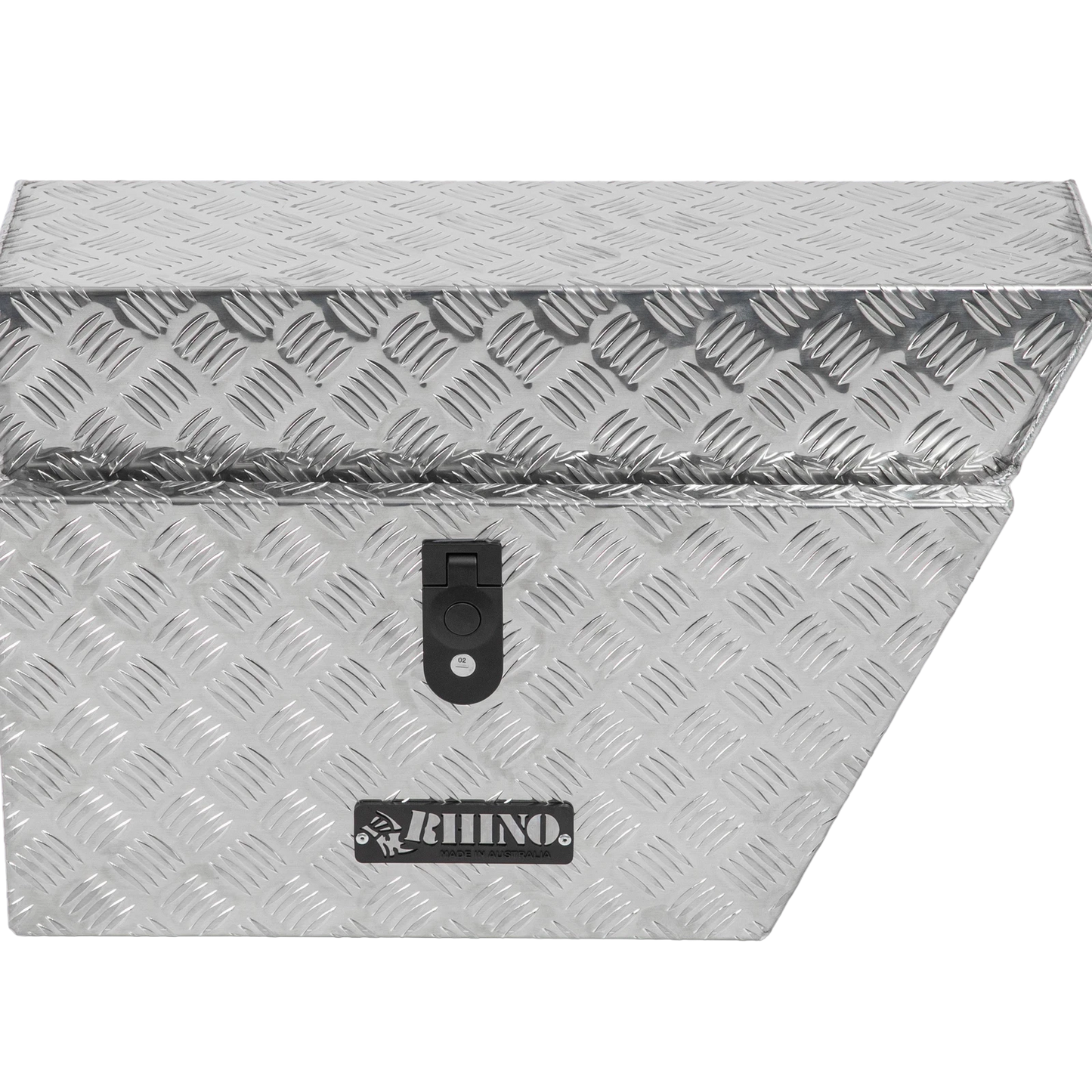 Rhino Aluminium Checkerplate Undertray Toolbox 700x430x250 Right Hand Lockable