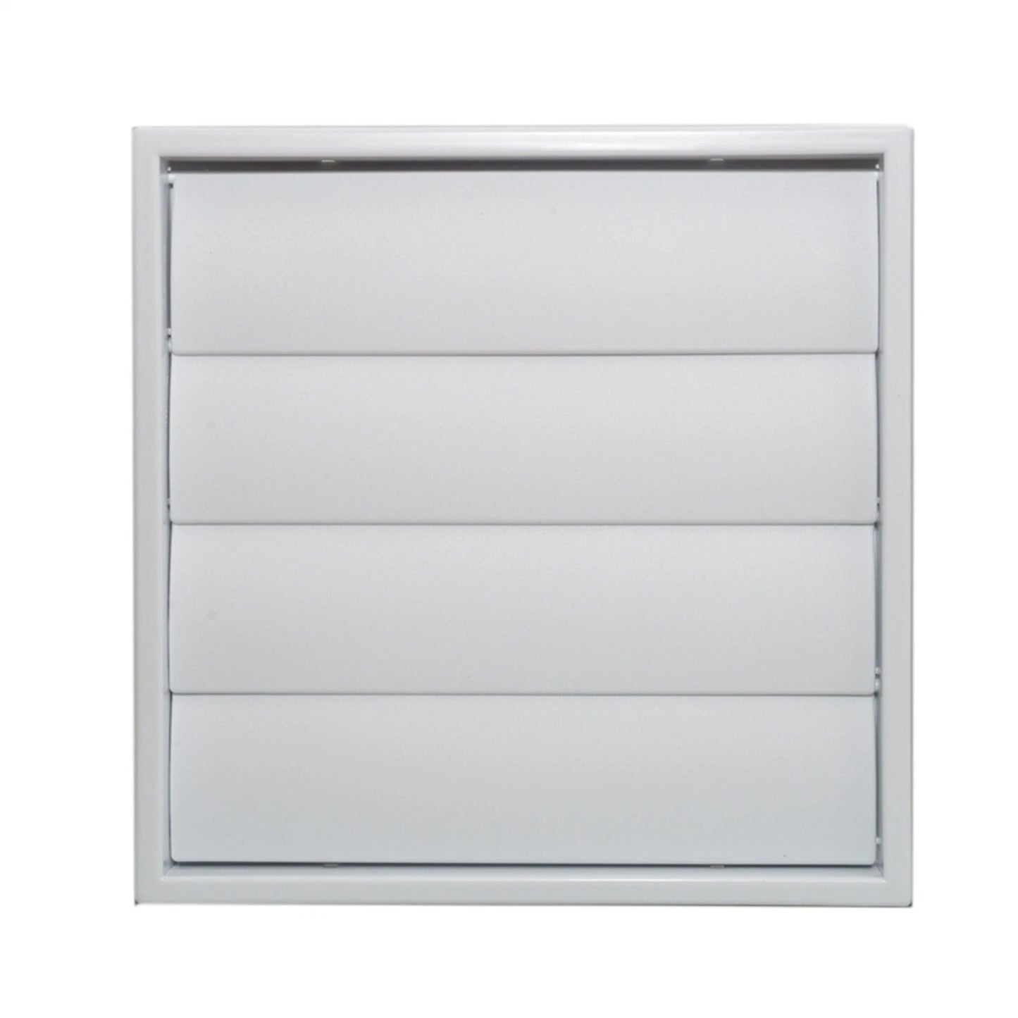 Builders Edge 125mm White Gravity Vent UV Stabilised, Backdraft Prevention, Paintable