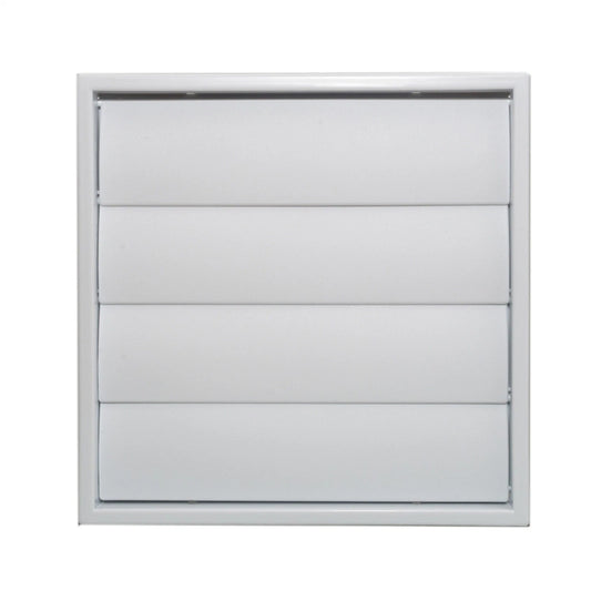 Builders Edge 125mm White Gravity Vent UV Stabilised, Backdraft Prevention, Paintable