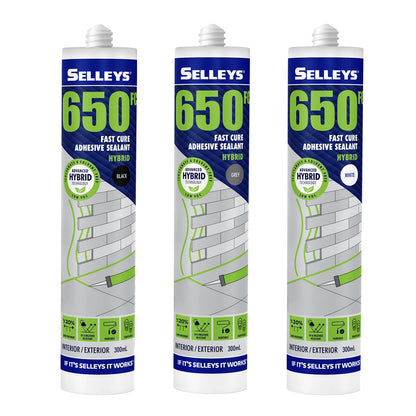Selleys 300g Black Adhesive Sealant - UV Resistant, Fast Curing, Flexible, Solvent-Free