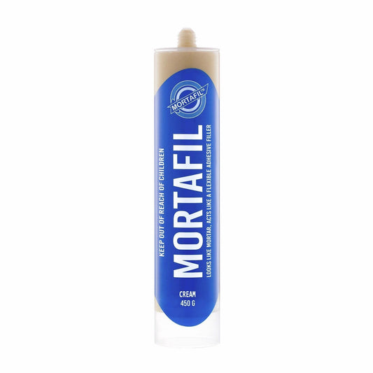Mortafil 450g Cream Mortar - Flexible, Water-Resistant Adhesive Filler for Interior & Exterior Use