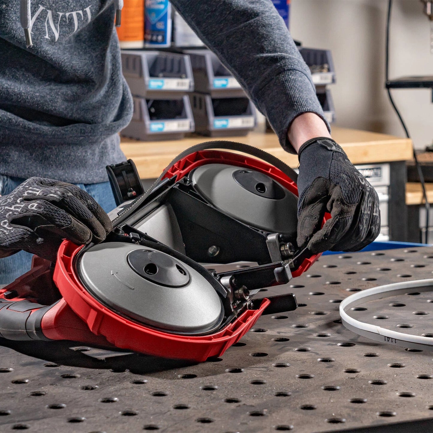 Ozito PXC 18V Bandsaw - Spark-Free, Large Capacity, Portable, LED Light