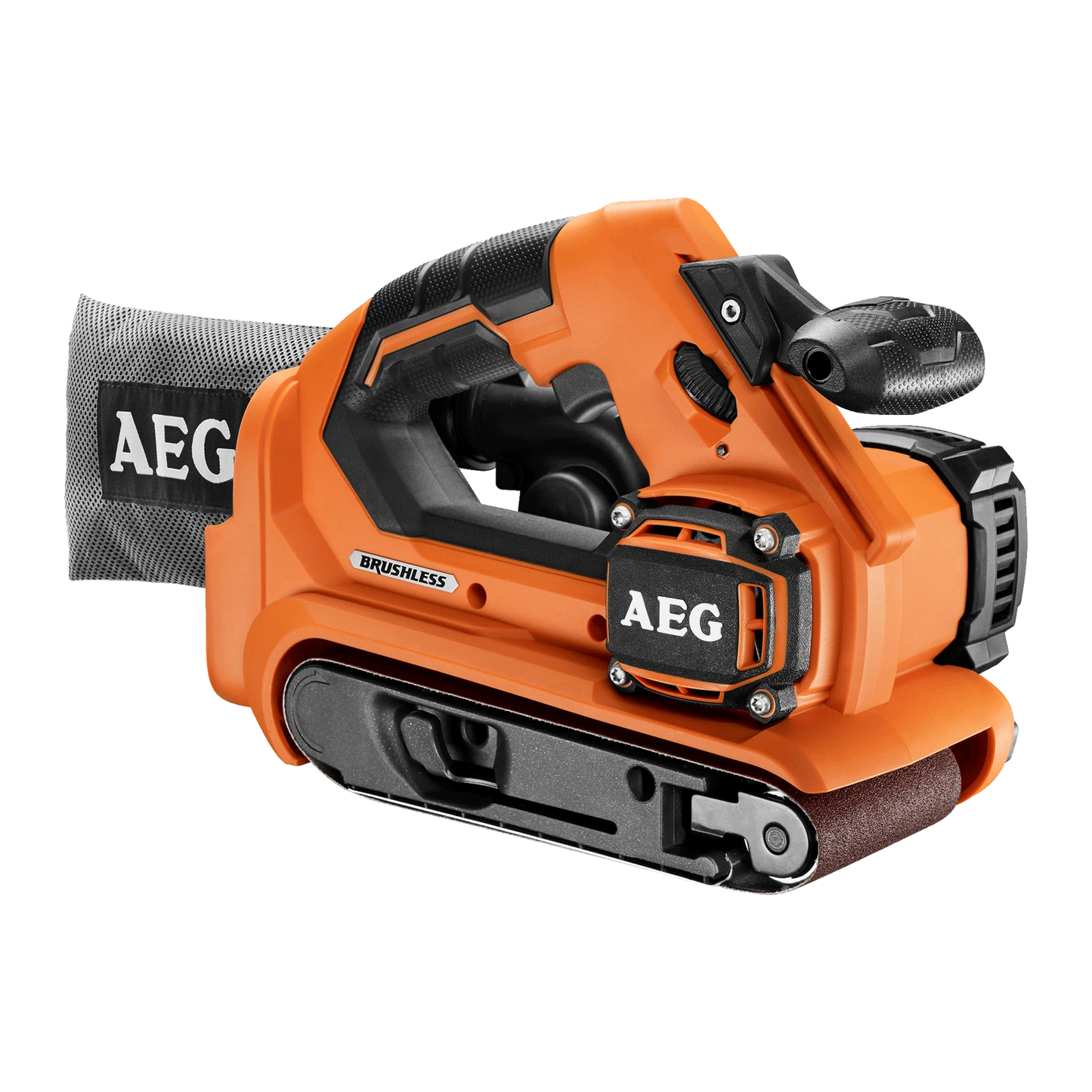 AEG 18V Brushless 75mm Belt Sander, Quick-Release, Variable Speed, Lock-On Switch