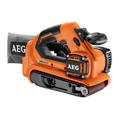 AEG 18V Brushless 75mm Belt Sander, Quick-Release, Variable Speed, Lock-On Switch