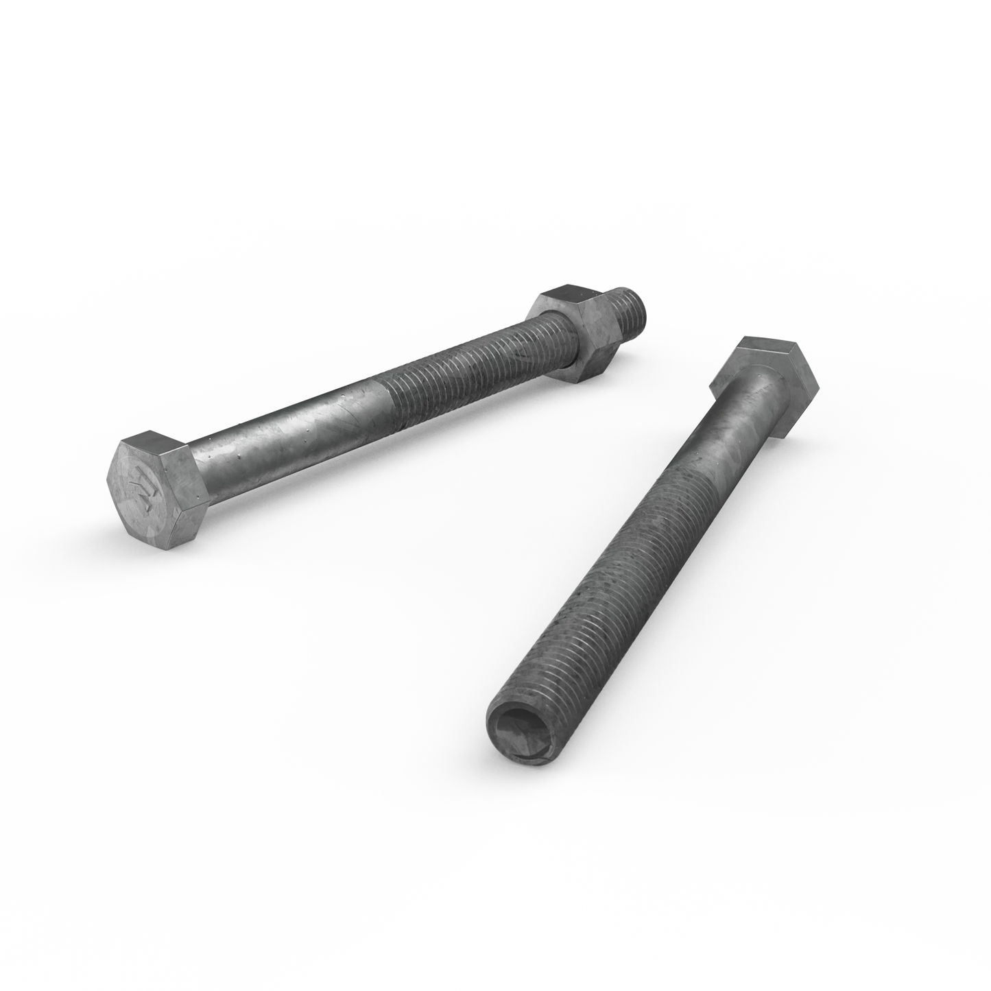 ZENITH M12 x 130mm Galvanised Hex Head Bolts & Nuts, Corrosion Resistant, AS Compliant
