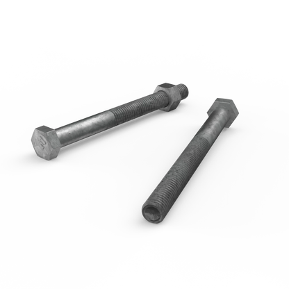 ZENITH M12 x 130mm Galvanised Hex Head Bolts & Nuts, Corrosion Resistant, AS Compliant