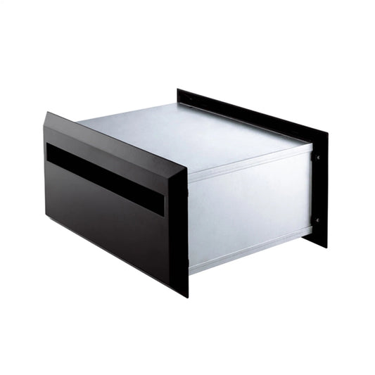 Sandleford 350mm Black Aluminum A4 Rear Open Lockable Letterbox