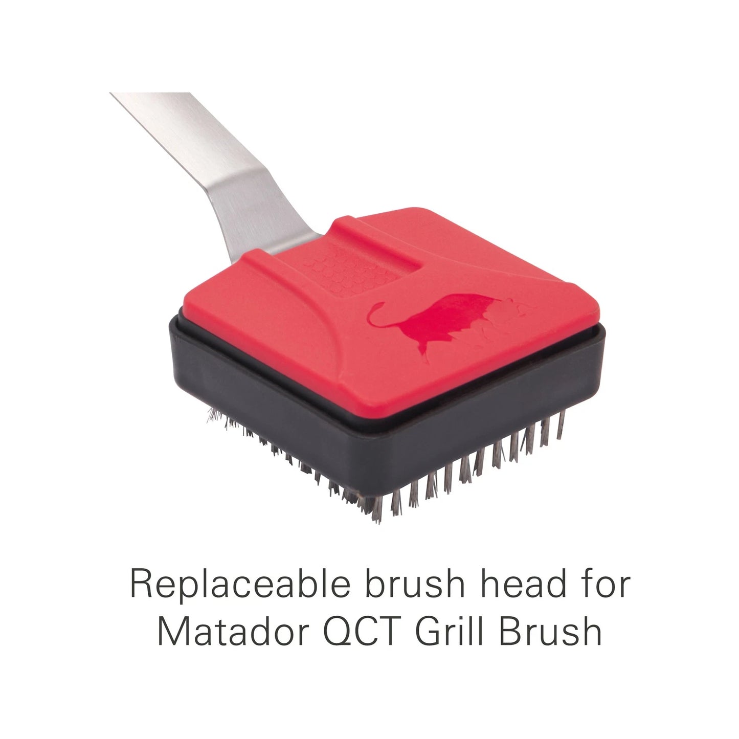 Matador QCT Stainless Steel Bristle Head for Indoor/Outdoor Cleaning, Quick Change System