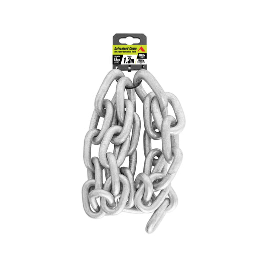 Pinnacle 13mm Galvanised Chain 1/2" x 1.3m, Corrosion Resistant, 1500kg Load Limit