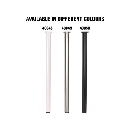 Adoored Black Metal Round Furniture Leg 40x710mm, Easy Install, Modern Design