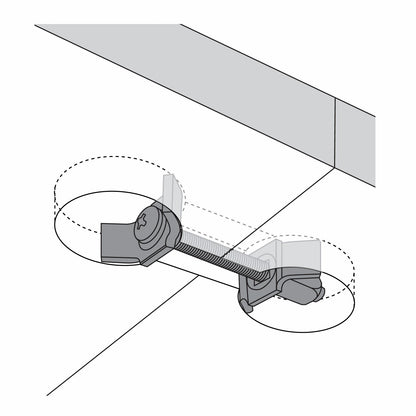 Hafele 65mm Steel Benchtop Connector 3 Pack - Easy Install, Galvanised Finish