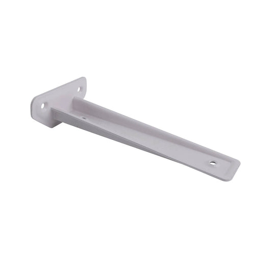 Carinya White Floating Shelf Bracket, 185x44mm, 50kg Load, Powder-Coated Steel, Indoor/Outdoor