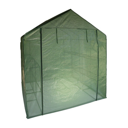 Saxon Large Walk-In Greenhouse 200x200x220cm with Removable Cover & Easy Assembly