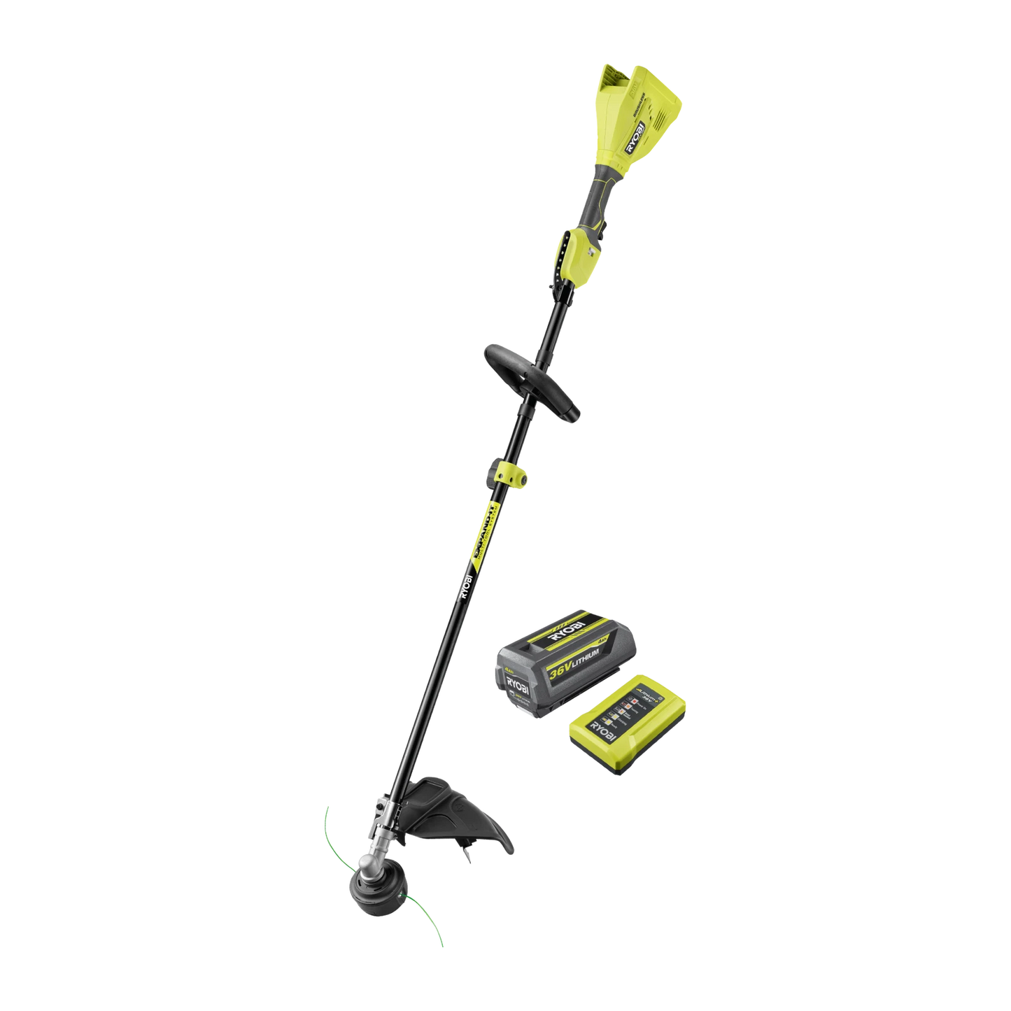Ryobi 36V Brushless Line Trimmer Kit, 33/38cm, Battery & Charger Included