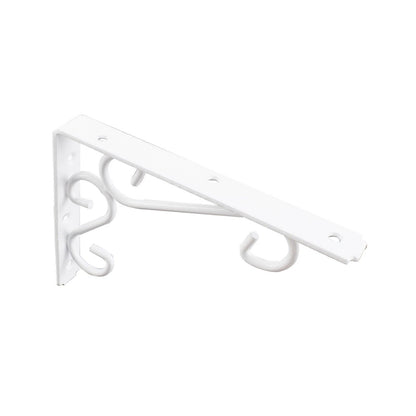 Carinya Heavy Duty 200x150mm White Scroll Bracket, 200kg Load, Indoor/Outdoor