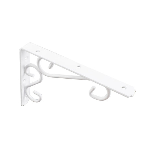 Carinya Heavy Duty 200x150mm White Scroll Bracket, 200kg Load, Indoor/Outdoor