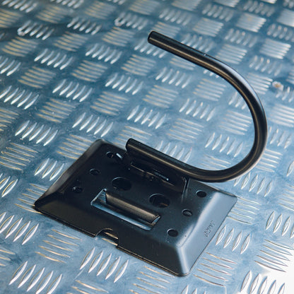 GRUNT E-Track Fitting U Hook Black, 180kg Capacity, Easy Install, Secure Locking