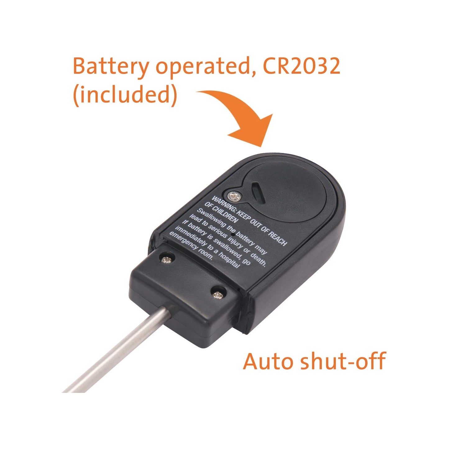 Jumbuck Digital Meat Thermometer, Programmable, Stainless Steel Probe, Back-lit Screen