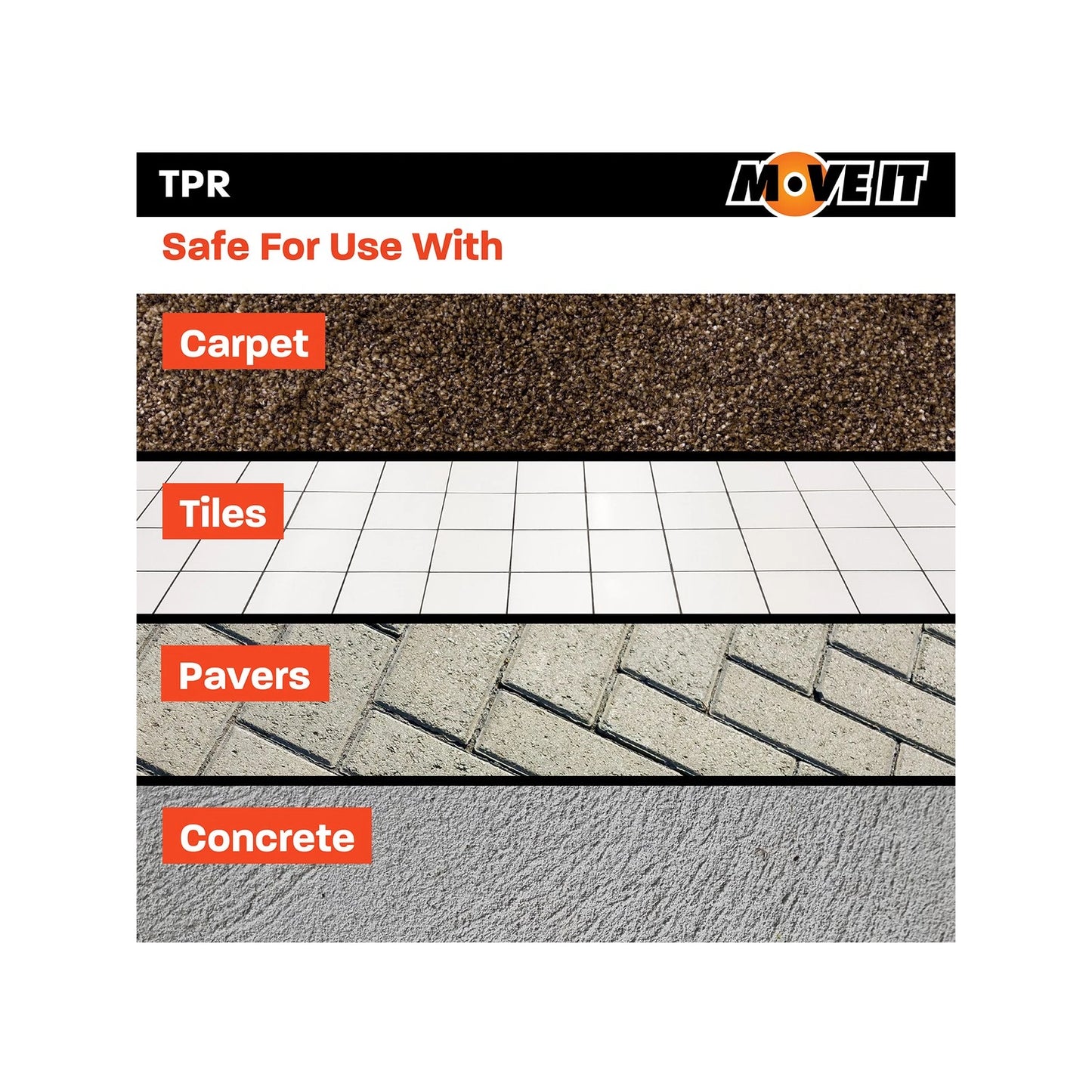 Move It 25mm Rubber Swivel Castor with Brake, 10kg Load, Shock Absorbing, Low Height