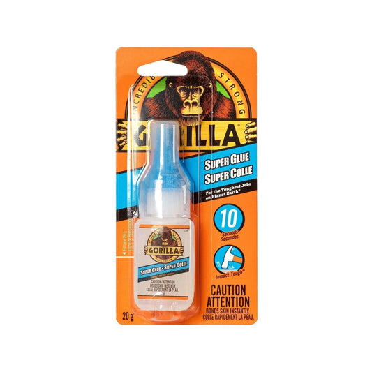 Gorilla 20g Super Glue - Fast-Drying, Impact-Tough, Clear Finish