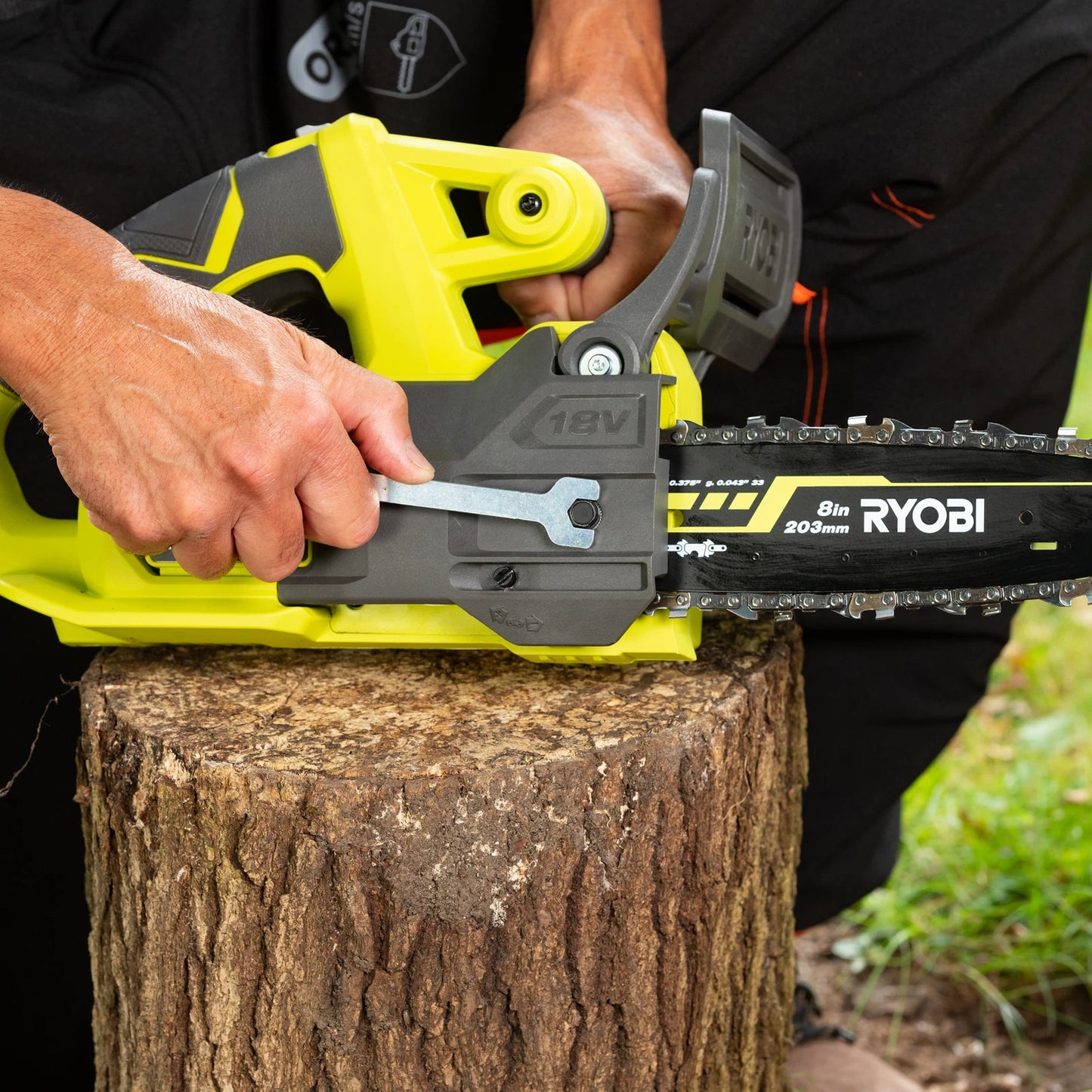 Ryobi One+ 18V Cordless 8" Pruning Chainsaw, Lightweight, No Oil Needed, Tool Only