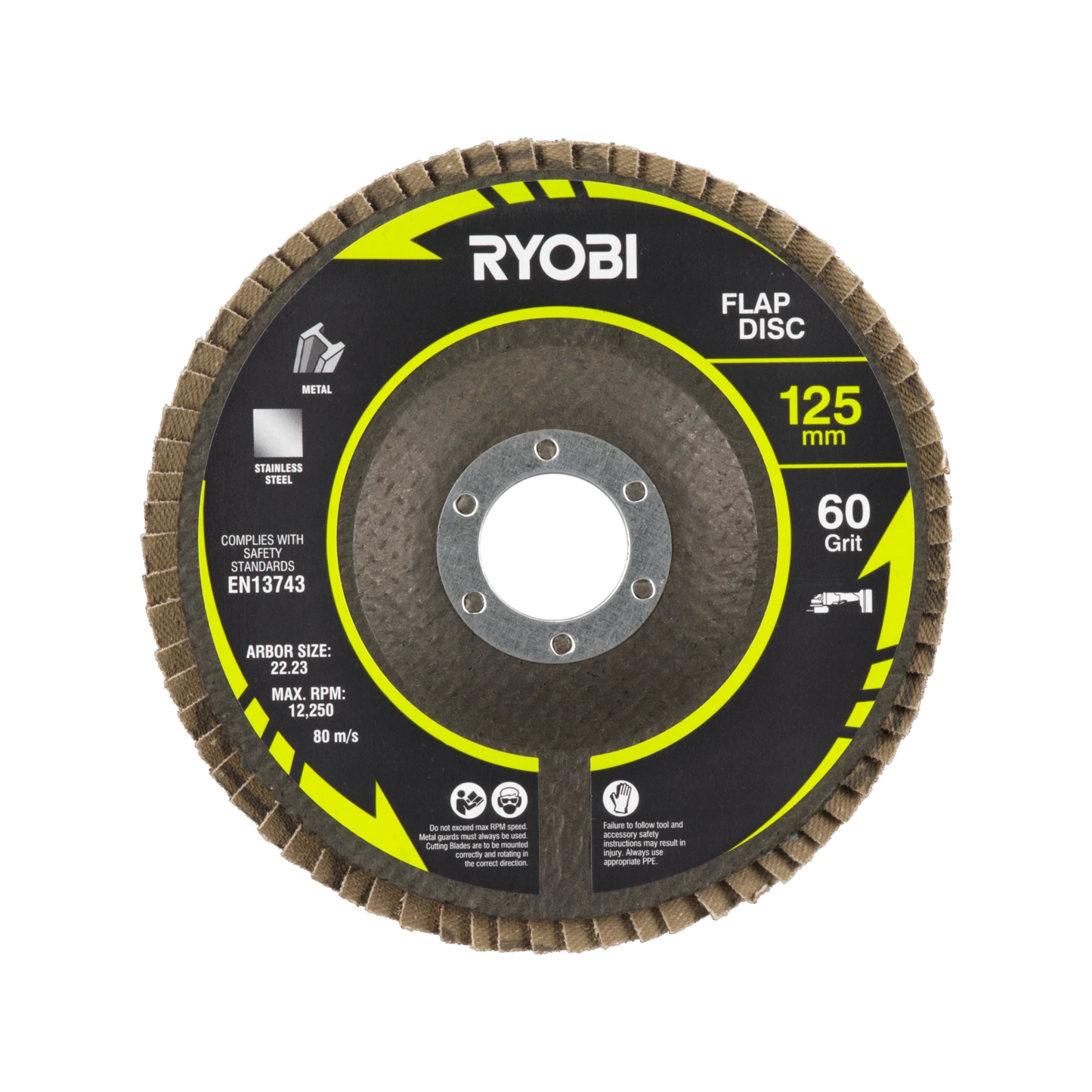 Ryobi 4 Piece 125mm Metal Cutting & Grinding Set for Angle Grinders