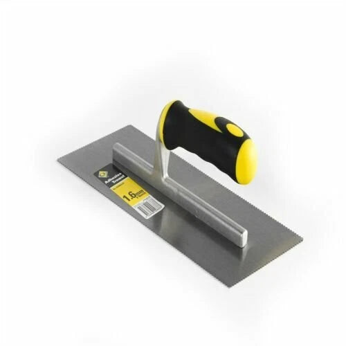 QEP Adhesive Vinyl Trowel - Durable Steel, Ergonomic Handle for Precise Application