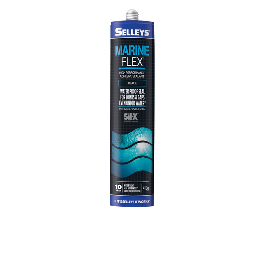 Selleys 410g Black MarineFlex Sealant - Waterproof Underwater Marine Repairs