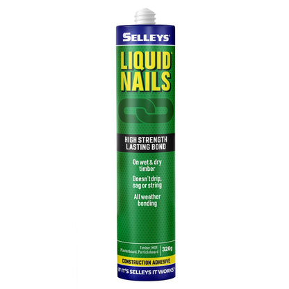 Selleys Liquid Nails 320g Construction Adhesive 6 Pack - High Strength, All Weather, Flexible