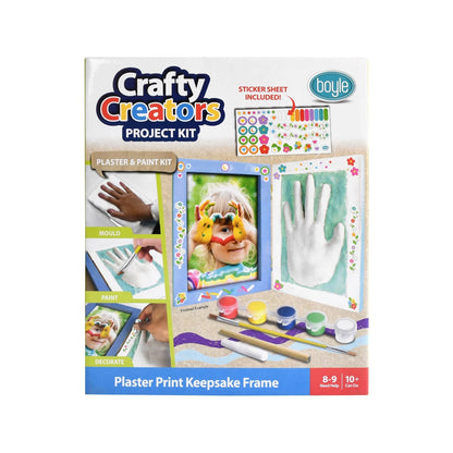 Boyle Crafty Creators Plaster Print Keepsake Frame Kit with Paints & Air-Dry Clay