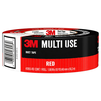 3M Red Duct Tape 48mm x 50.2m - Strong Adhesive, Water-Resistant, Versatile Use