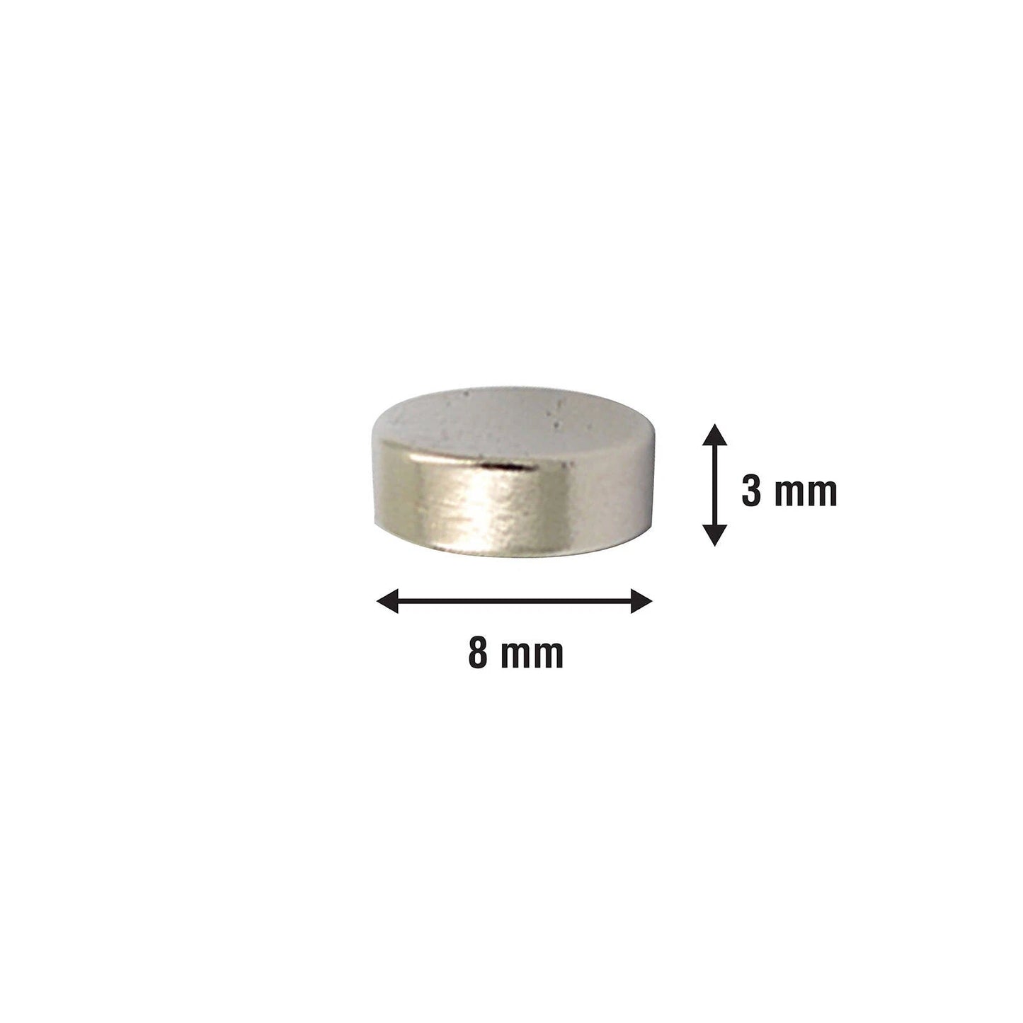 Everhang 8mm Neodymium Rare Earth Disc Magnets - 10 Pack, Strong & Lightweight