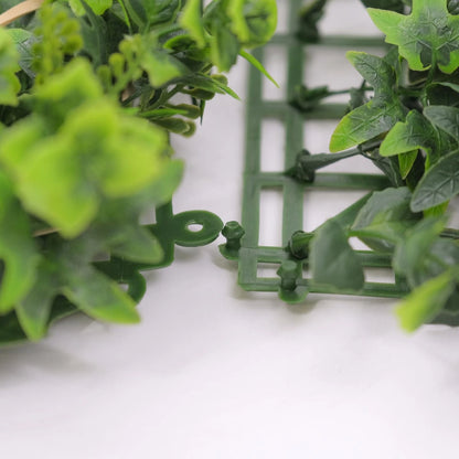 UN-REAL 50x50cm English Elm Artificial Hedge Tile, UV Resistant, Low Maintenance, Indoor/Outdoor