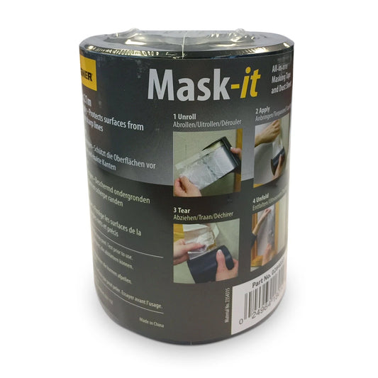Wagner Mask-It Masking Tape System with Dispenser, 55cm x 21m Plastic Drop Cloth
