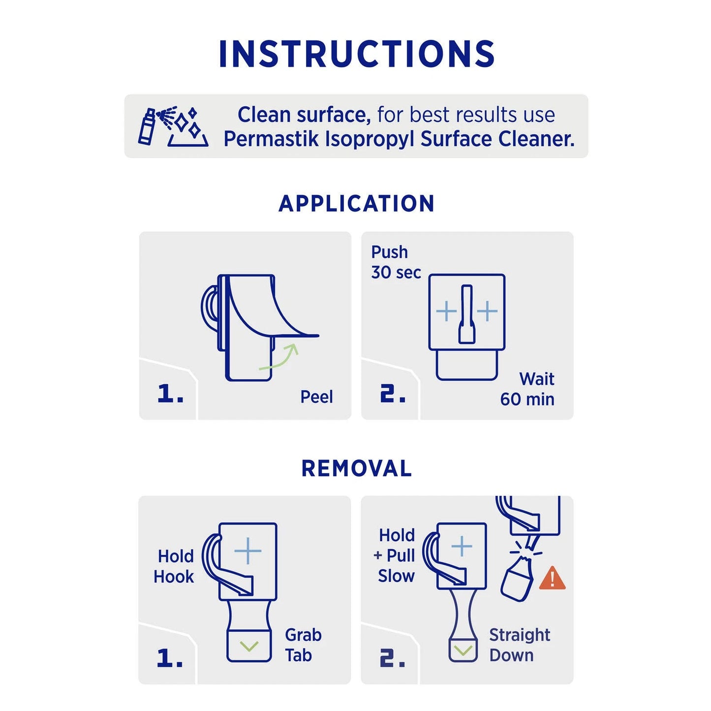 Permastik Mug Hooks 10 Pack - No Drilling, Strong Hold, Removable Adhesive