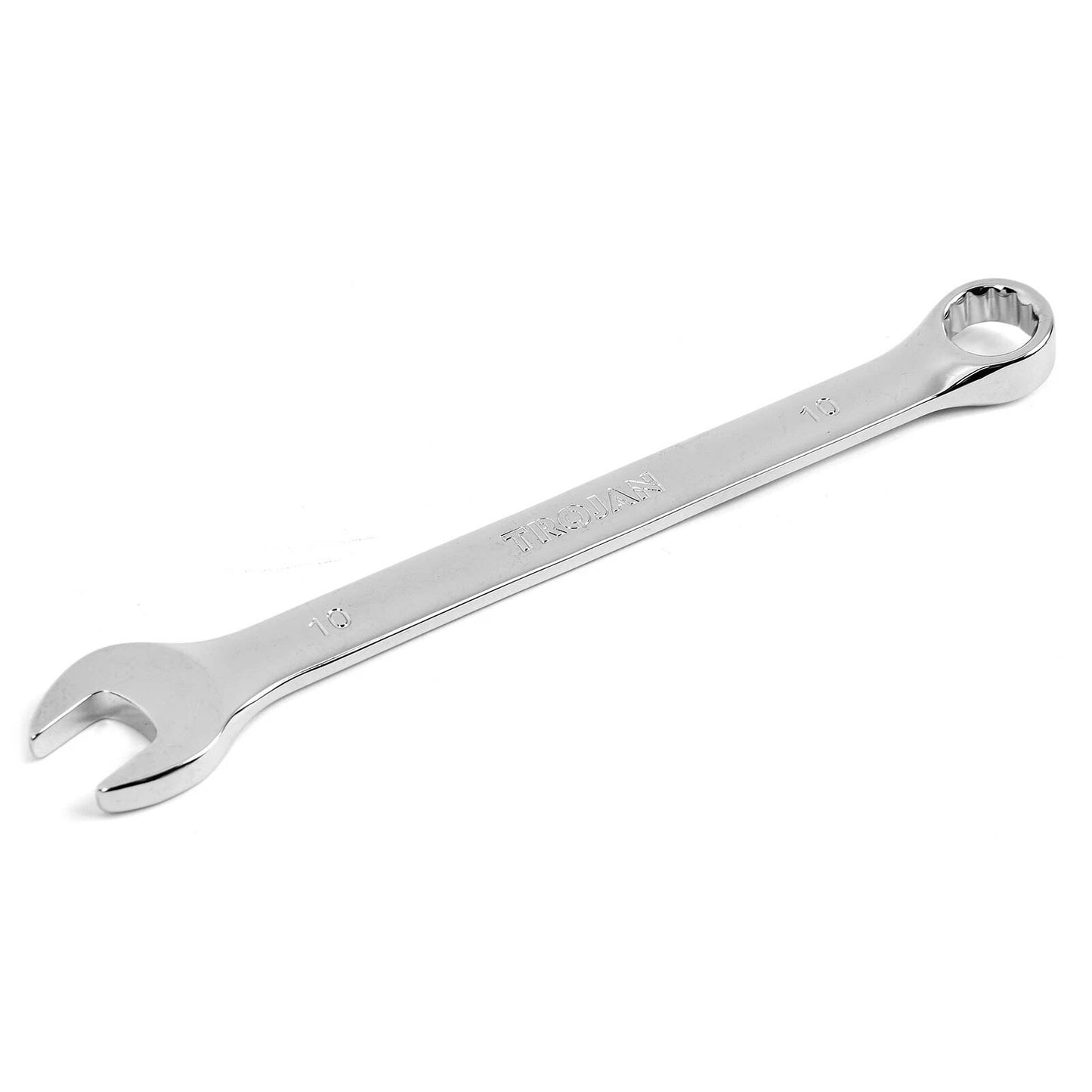 Trojan 10mm Combination Spanner, Chrome Vanadium, 12 Point Ring, Lifetime Warranty
