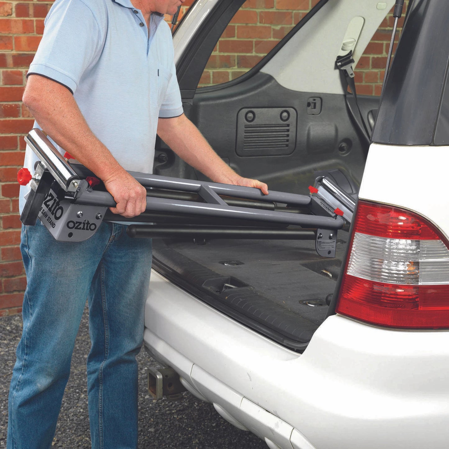 Ozito Mitre Saw Stand, All-Steel, Tool-Free Assembly, Folding Legs, 150kg Capacity