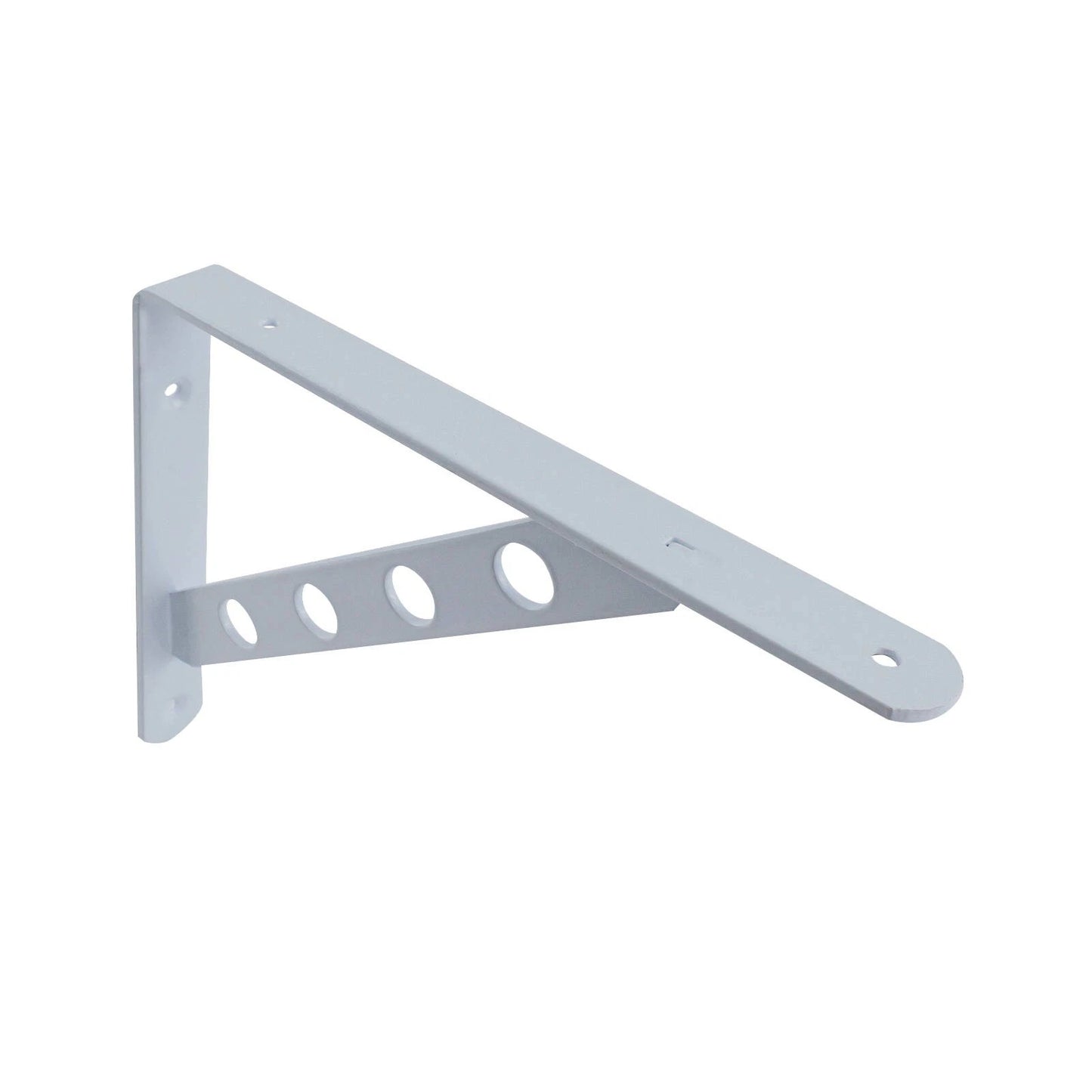 Carinya White Heavy Duty Circle Stayed Bracket, 250x195mm, 200kg Capacity, Powder Coated Steel