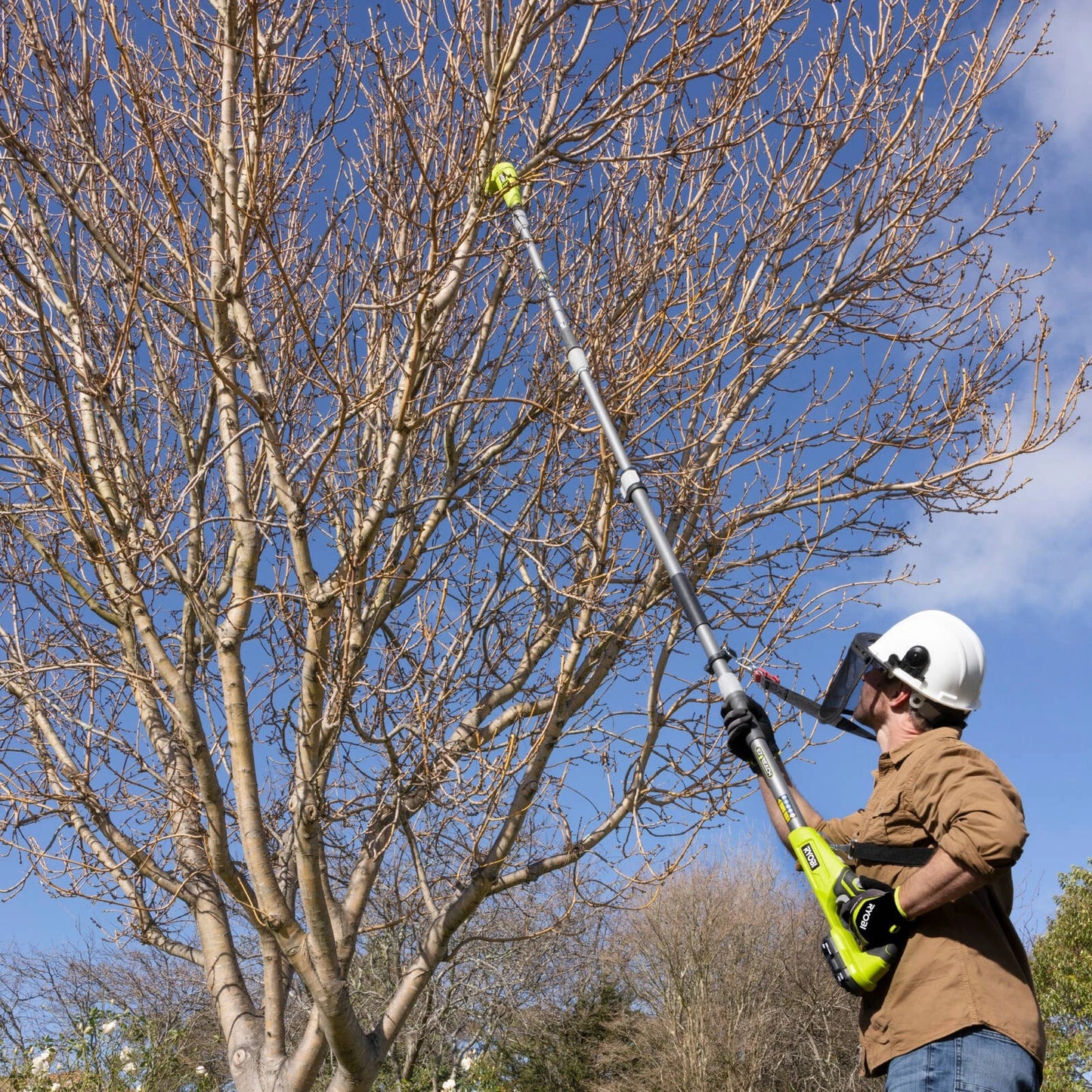 Ryobi 18V ONE+ EZ REACH 8” Pole Pruner, 2.9m Reach, Telescopic, Maintenance-Free