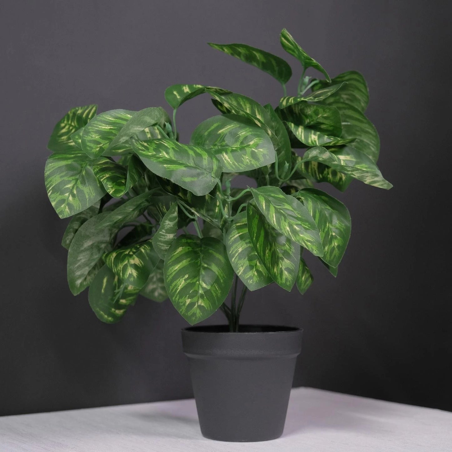 UN-REAL 45cm Artificial Peacock Leaves Plant, Realistic, Maintenance-Free, Indoor Use