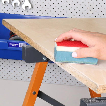 Rocket Sanding Sponge Kit 10-Pack, Versatile, Flexible, Multiple Grits, Hook & Loop Base