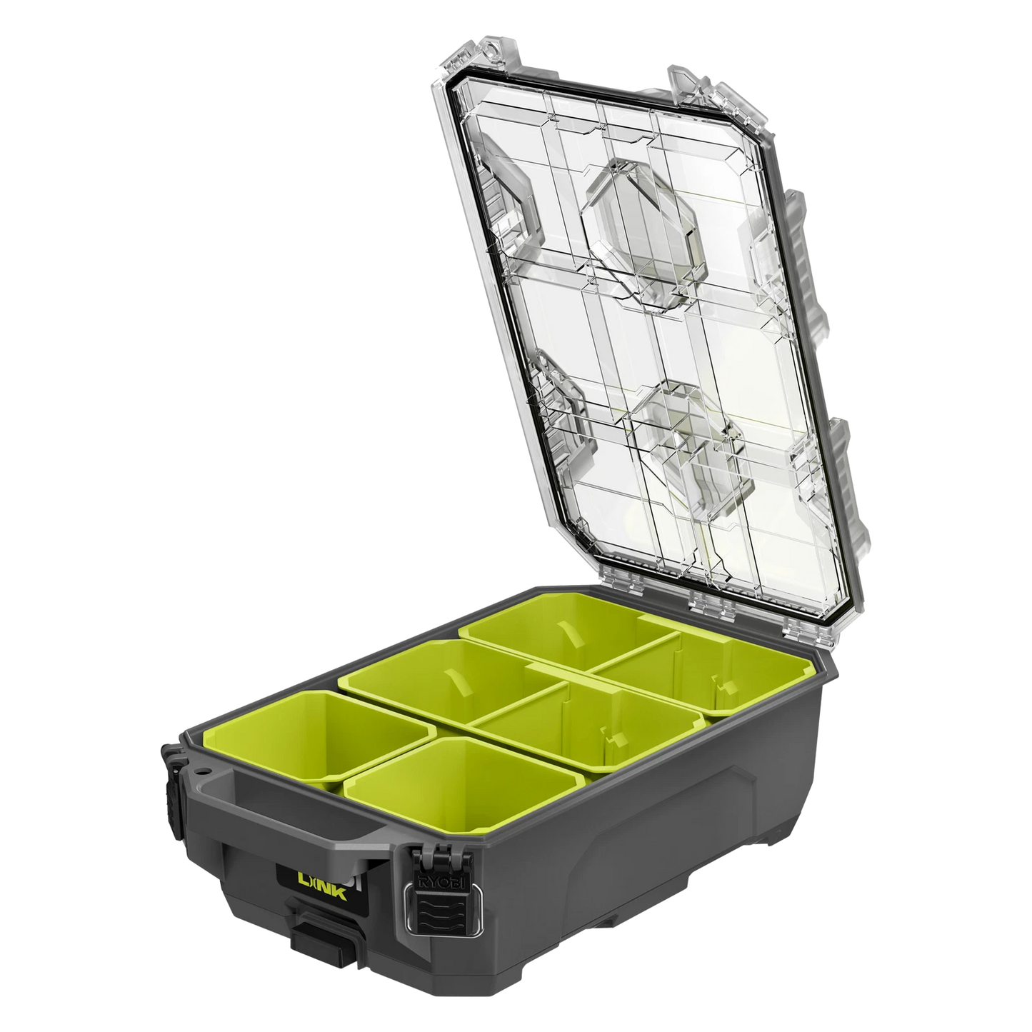Ryobi LINK Small Compact Parts Organiser, Detachable Bins, IP65 Water & Dust Resistant