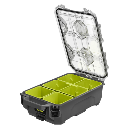 Ryobi LINK Small Compact Parts Organiser, Detachable Bins, IP65 Water & Dust Resistant