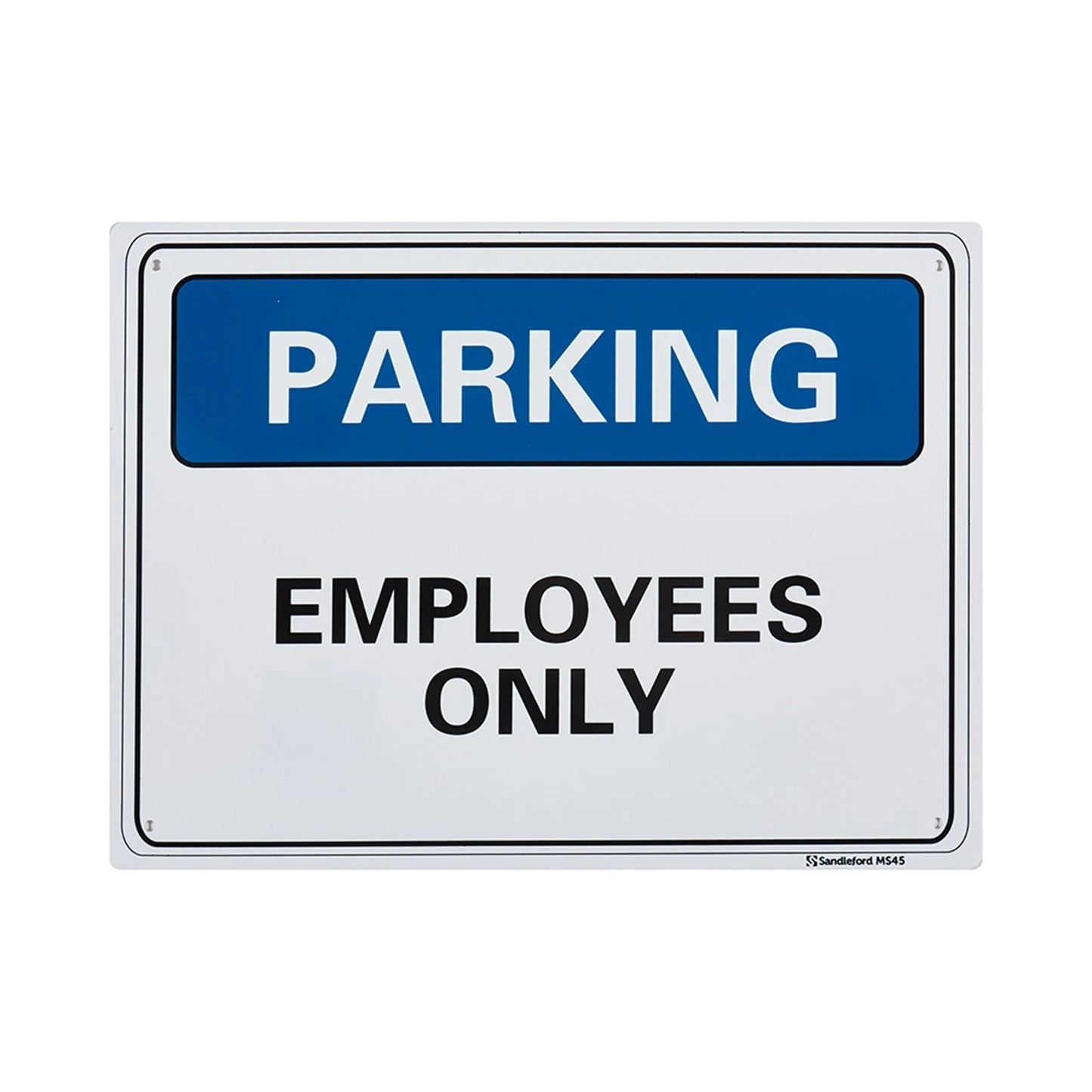 Sandleford Employees Parking Only Sign 300x225mm UV Resistant Polypropylene