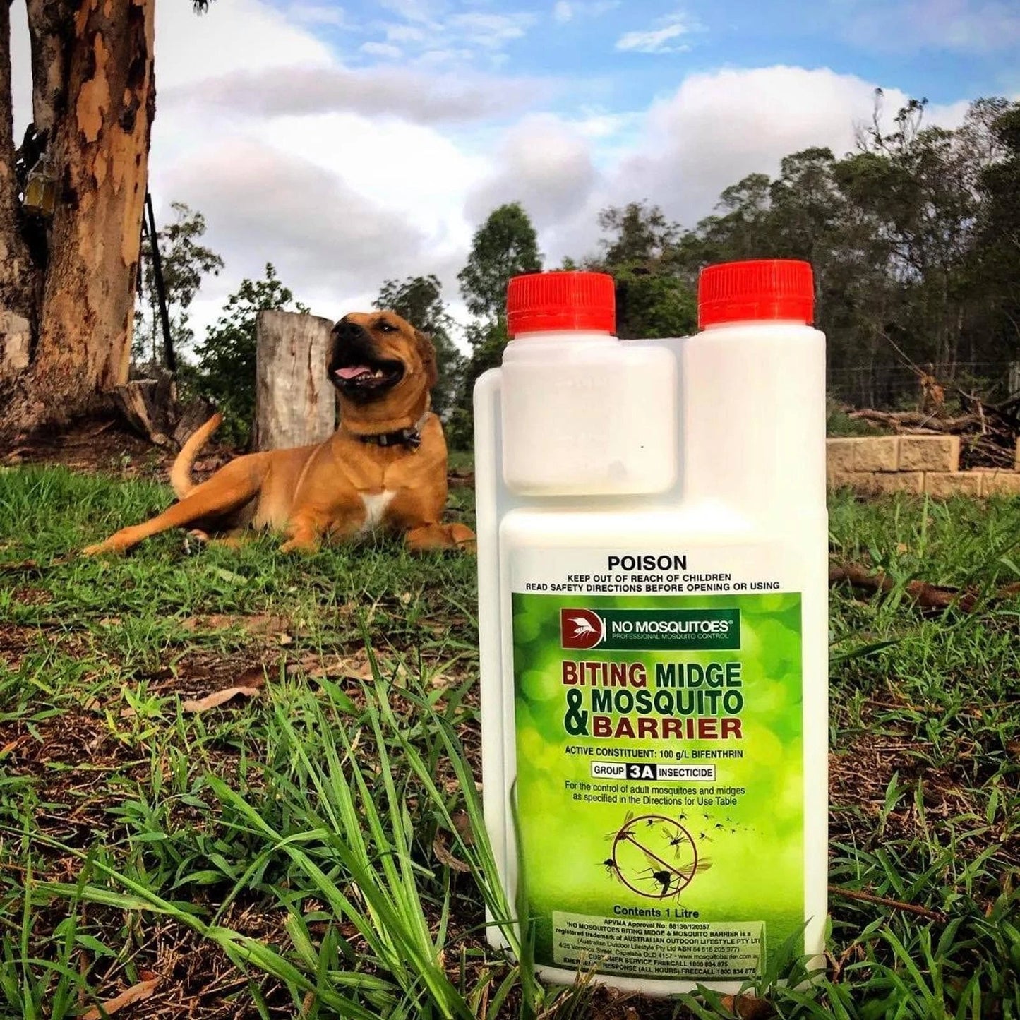 No Mosquitoes 1L Mosquito & Midge Spray, 6-Week Protection, Covers 1000m², Safe for Plants