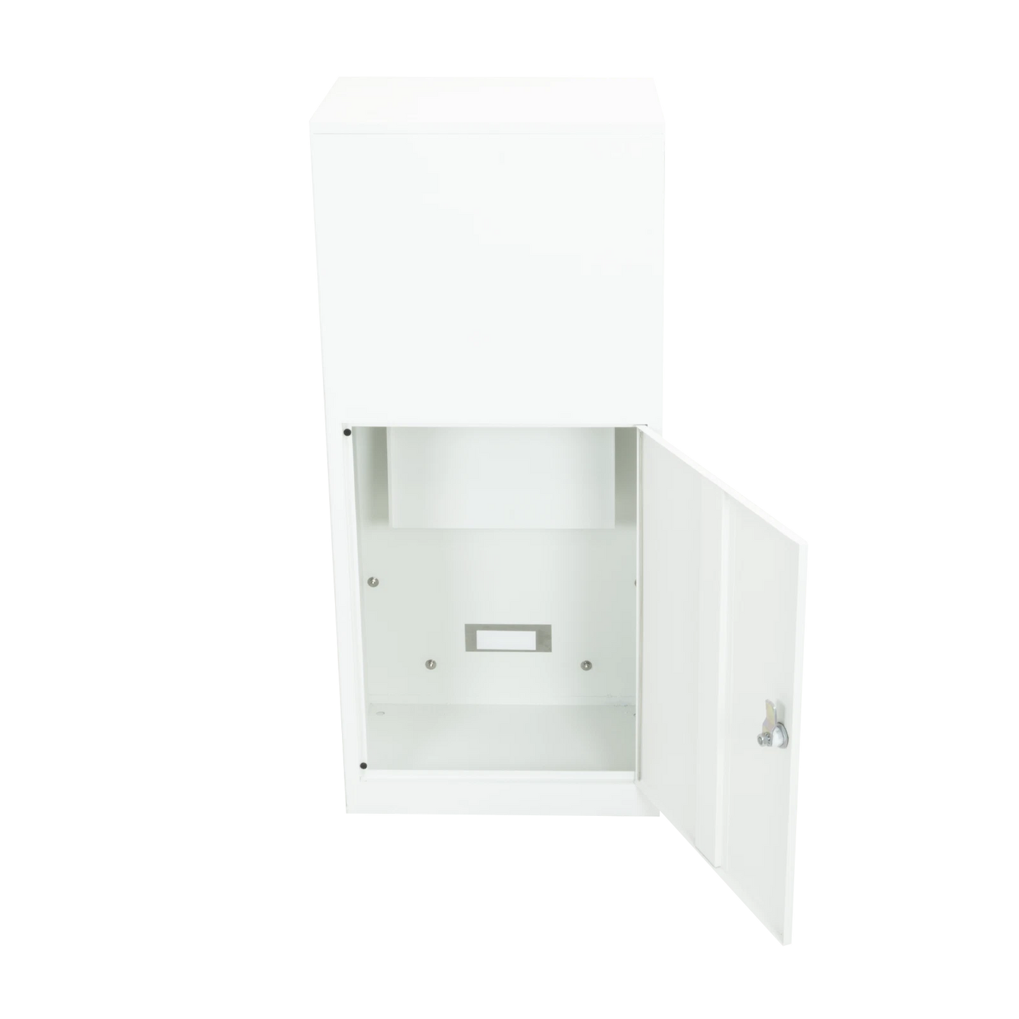 Sandleford 92cm White Matte Stainless Steel Parcel Letterbox with Rear Access