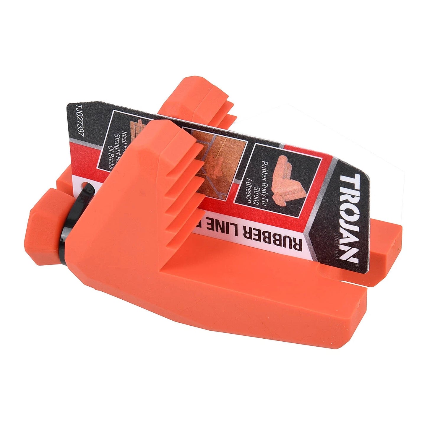 Trojan Rubber Line Block Orange - Durable, High Visibility Bricklaying Tool
