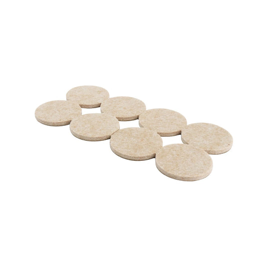 Surface Gard 38mm Beige Adhesive Felt Pads - 8 Pack, Noise Reduction & Surface Protection