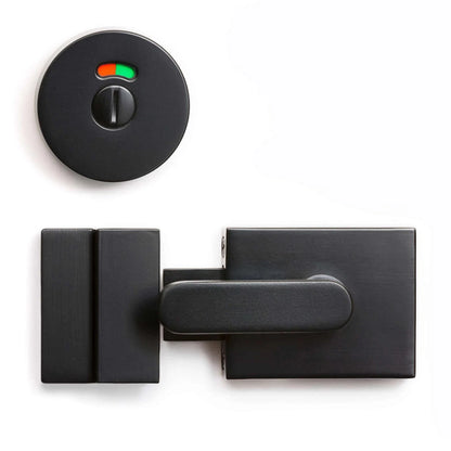 Lemaar Black Concealed Fix Toilet Indicator Bolt Lock, DDA Compliant, Durable Coating